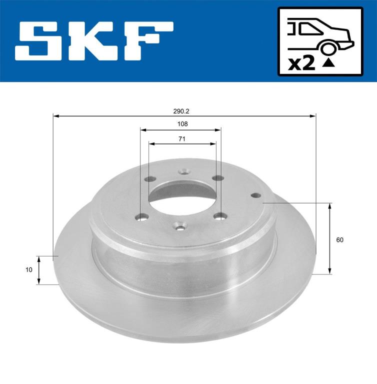 Discos de freno SKF ref. VKBD 90238 S2