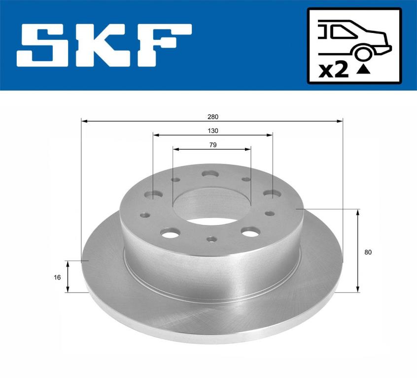 Disques de frein SKF ref. VKBD 90240 S2