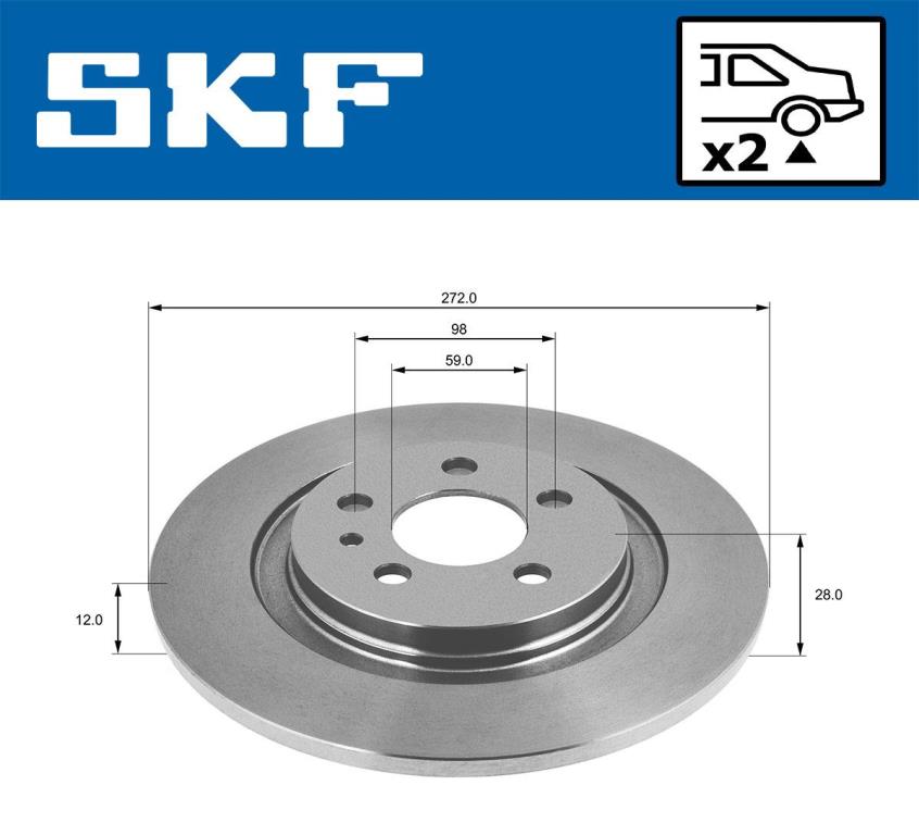 Disques de frein SKF VKBD 90247 S2