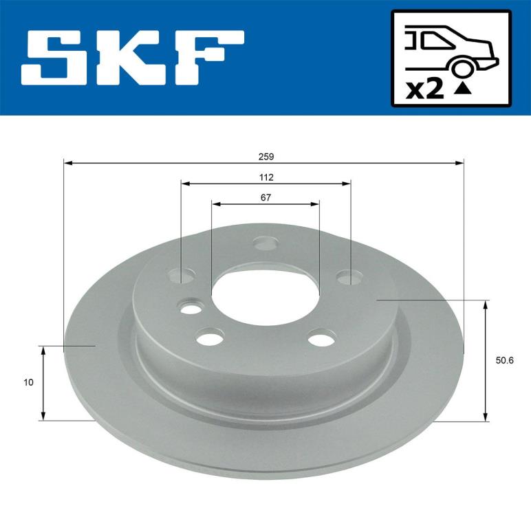 Discos de travão SKF ref. VKBD 90248 S2