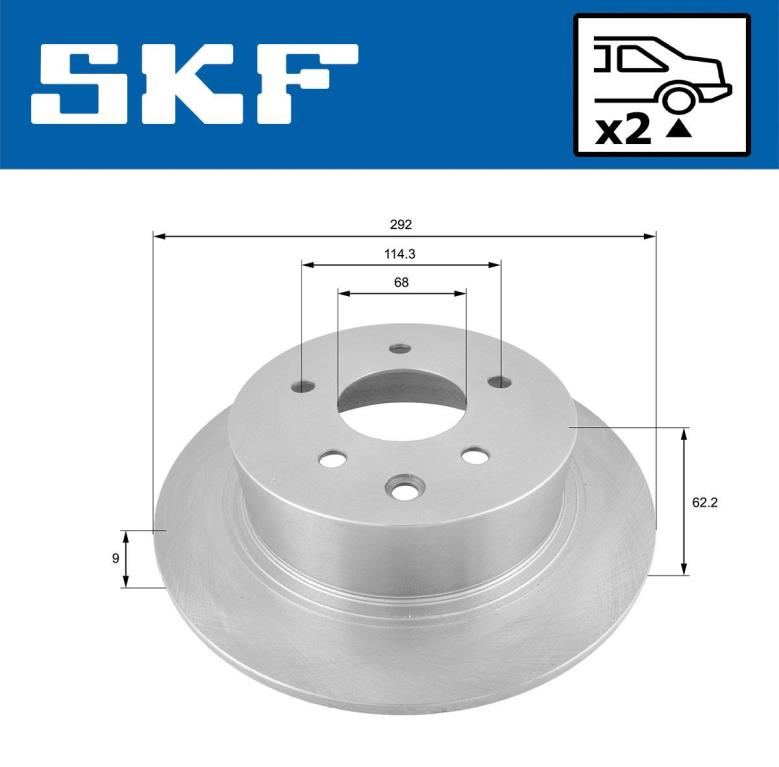 Discos de freno SKF ref. VKBD 90263 S2