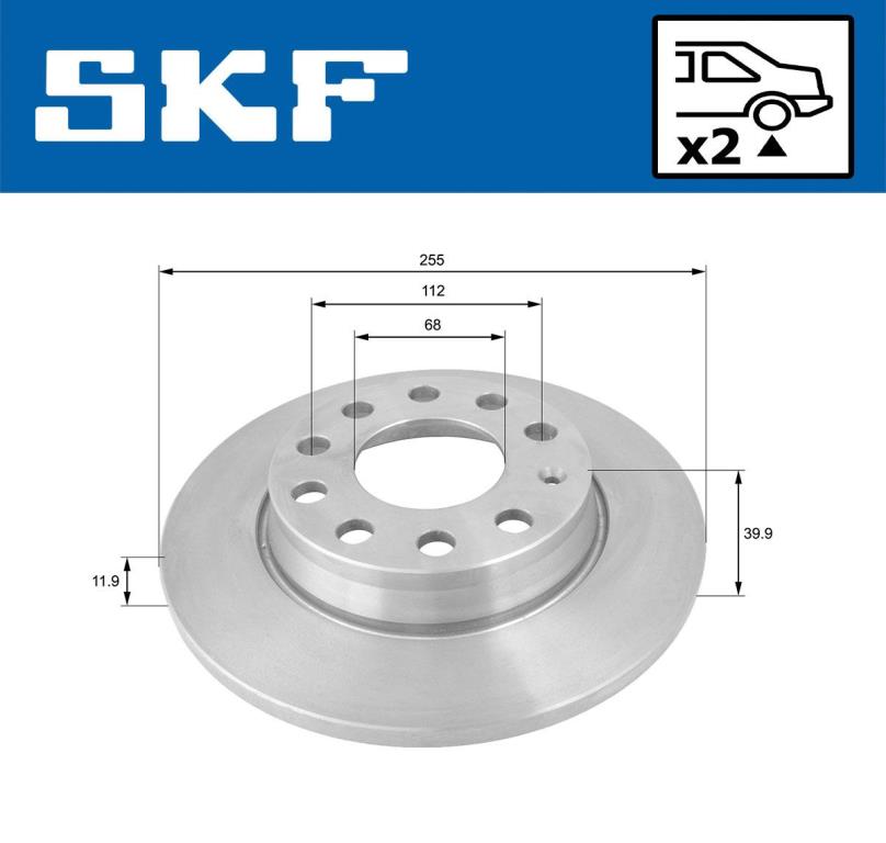 Disques de frein SKF ref. VKBD 90266 S2