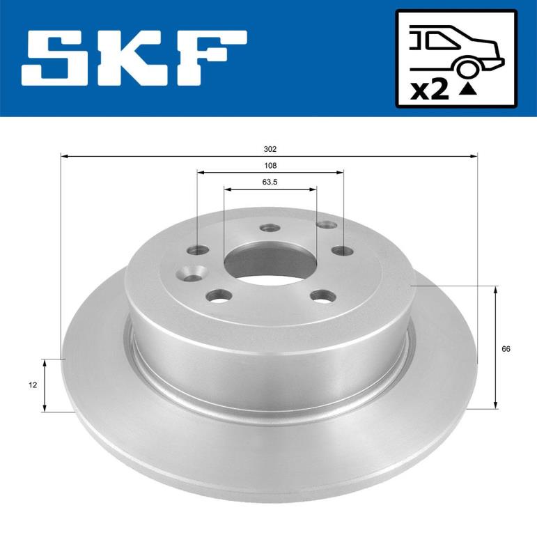 Disques de frein SKF ref. VKBD 90290 S2