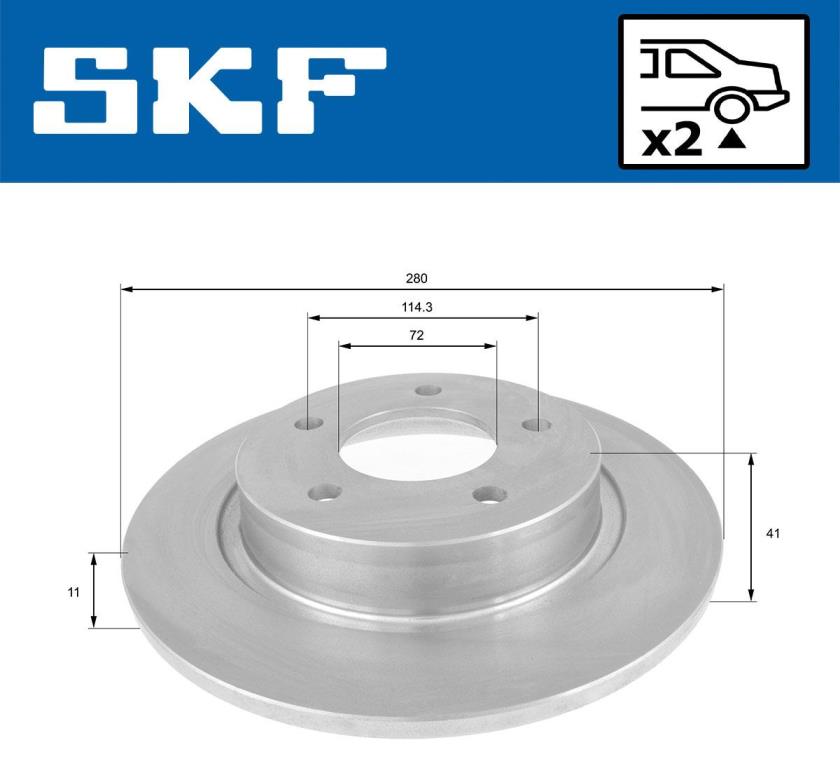Disques de frein SKF ref. VKBD 90303 S2