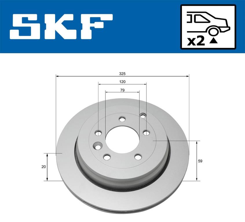Disques de frein SKF ref. VKBD 90316 V2
