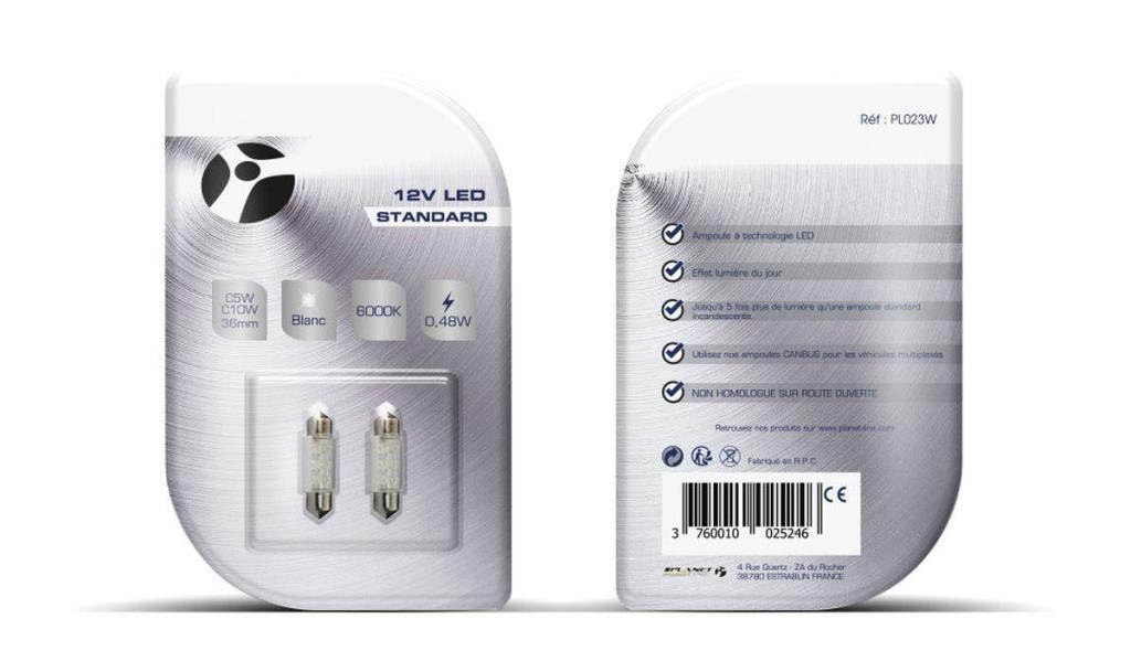 Ampoules LED Eclairage d'intérieur et signalisation MTECH Festoon - ref. PL023W