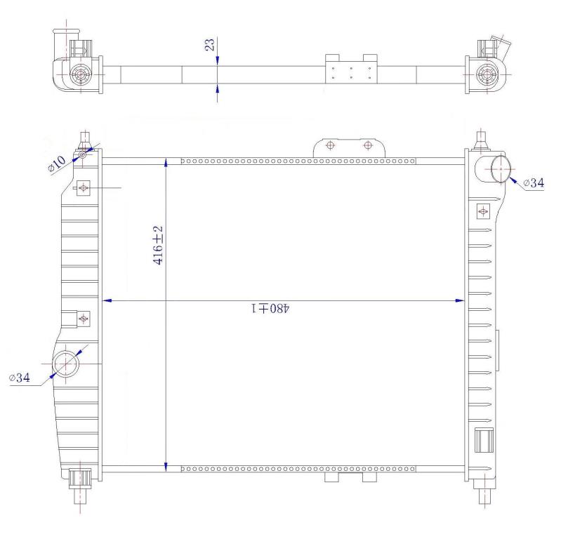 Radiateur moteur (Radiateur de refroidissement) TYC ref. 706-0021-R