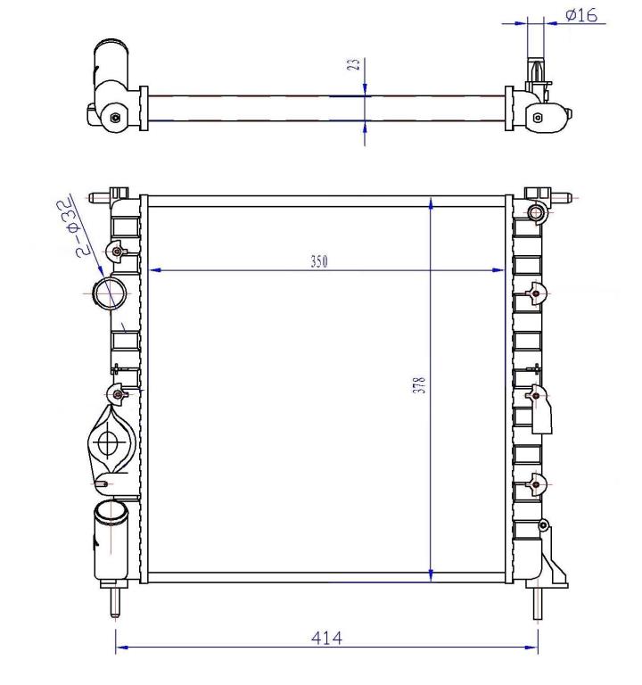 Radiador motor TYC ref. 728-0013-R