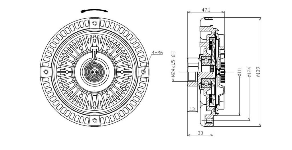 Acoplamento viscoso TYC 802-0058