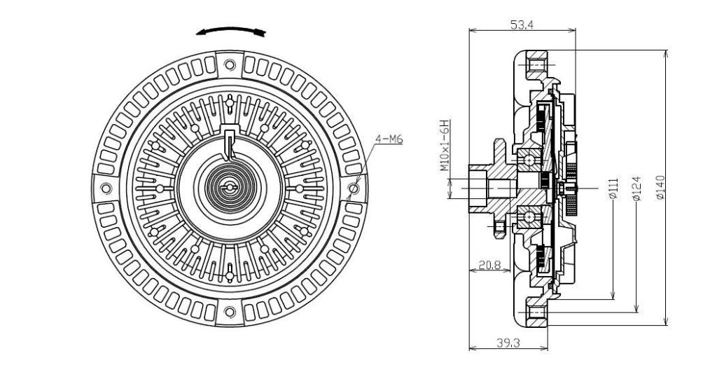 Acoplamento viscoso TYC 802-0059