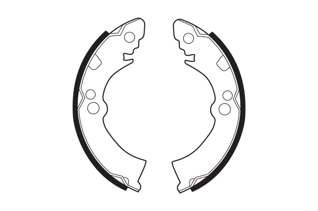 Jeu de 4 mâchoires de frein (Garniture de frein à tambour) FERODO ref. FSB179