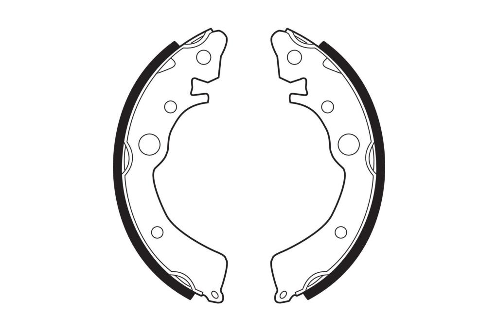 Jeu de 4 mâchoires de frein (Garniture de frein à tambour) FERODO FSB204