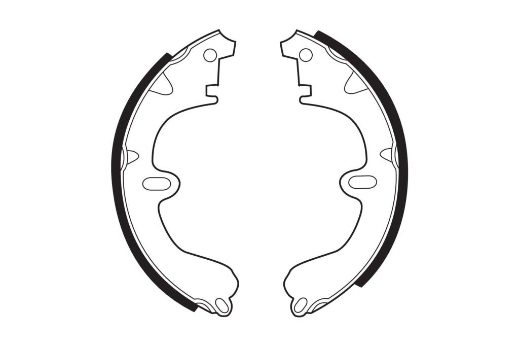 Jeu de 4 mâchoires de frein (Garniture de frein à tambour) FERODO FSB208