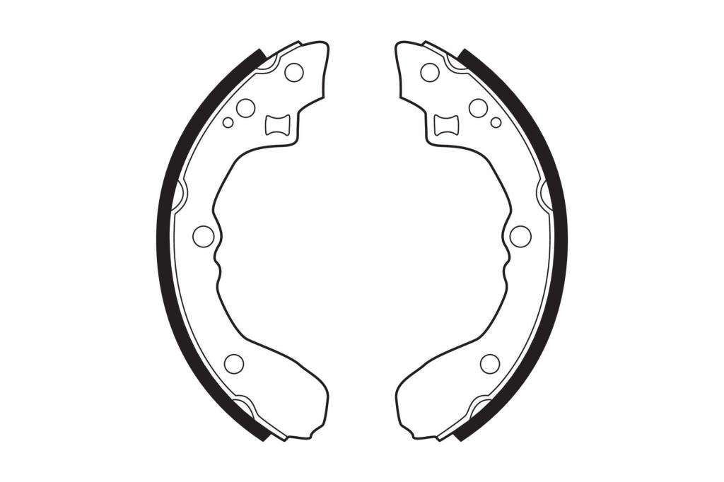 Jeu de 4 mâchoires de frein (Garniture de frein à tambour) FERODO FSB210