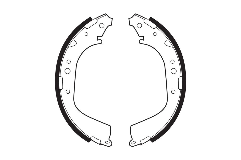 Jeu de 4 mâchoires de frein (Garniture de frein à tambour) FERODO ref. FSB213