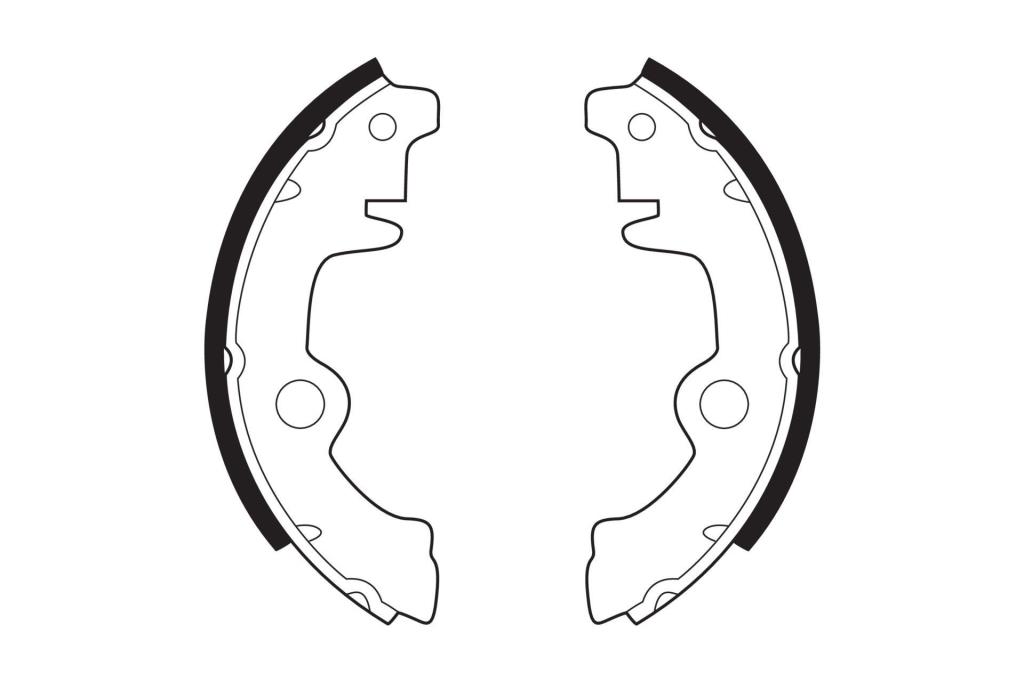 Jeu de 4 mâchoires de frein (Garniture de frein à tambour) FERODO FSB22