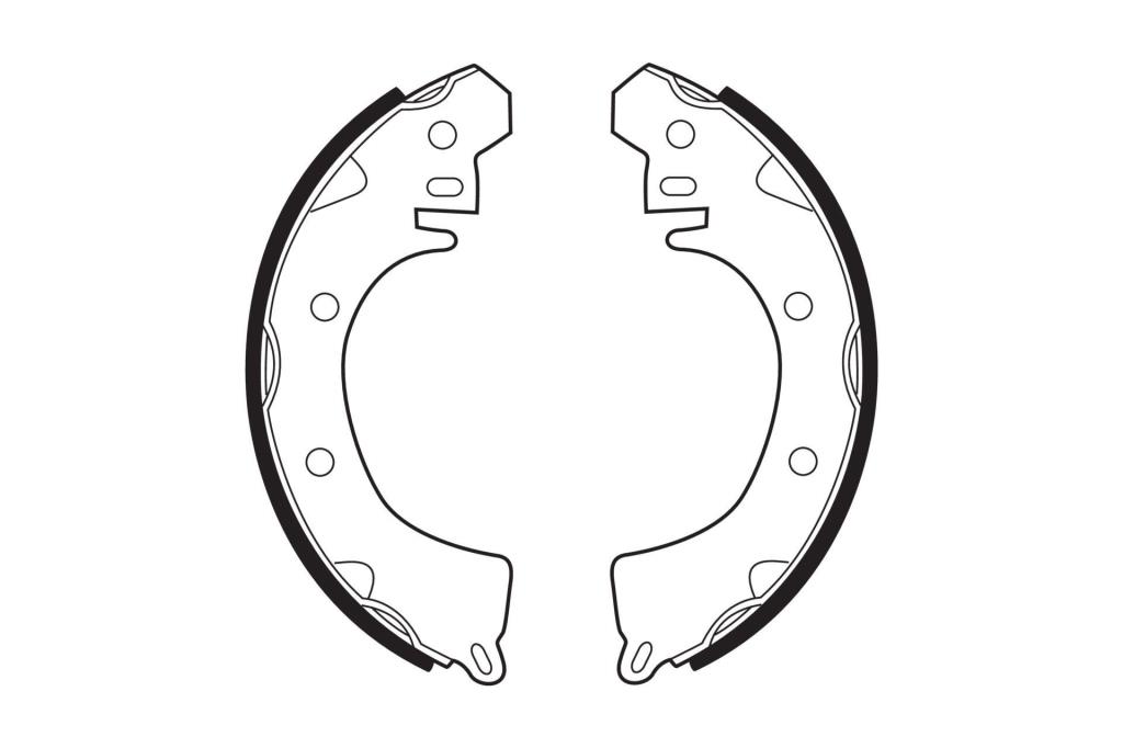Jeu de 4 mâchoires de frein (Garniture de frein à tambour) FERODO ref. FSB228