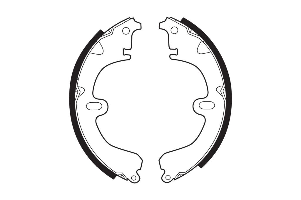 Jeu de 4 mâchoires de frein (Garniture de frein à tambour) FERODO FSB241
