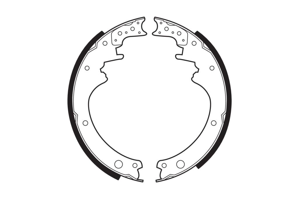 Jeu de 4 mâchoires de frein (Garniture de frein à tambour) FERODO FSB250