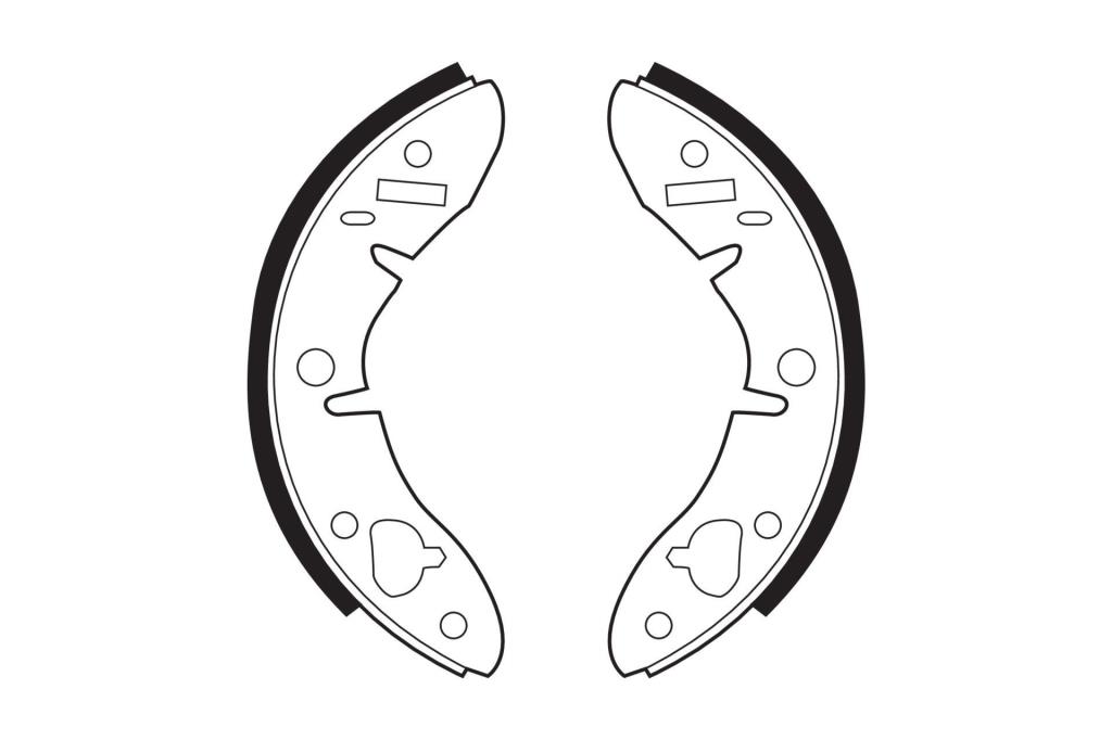 Jeu de 4 mâchoires de frein (Garniture de frein à tambour) FERODO FSB278