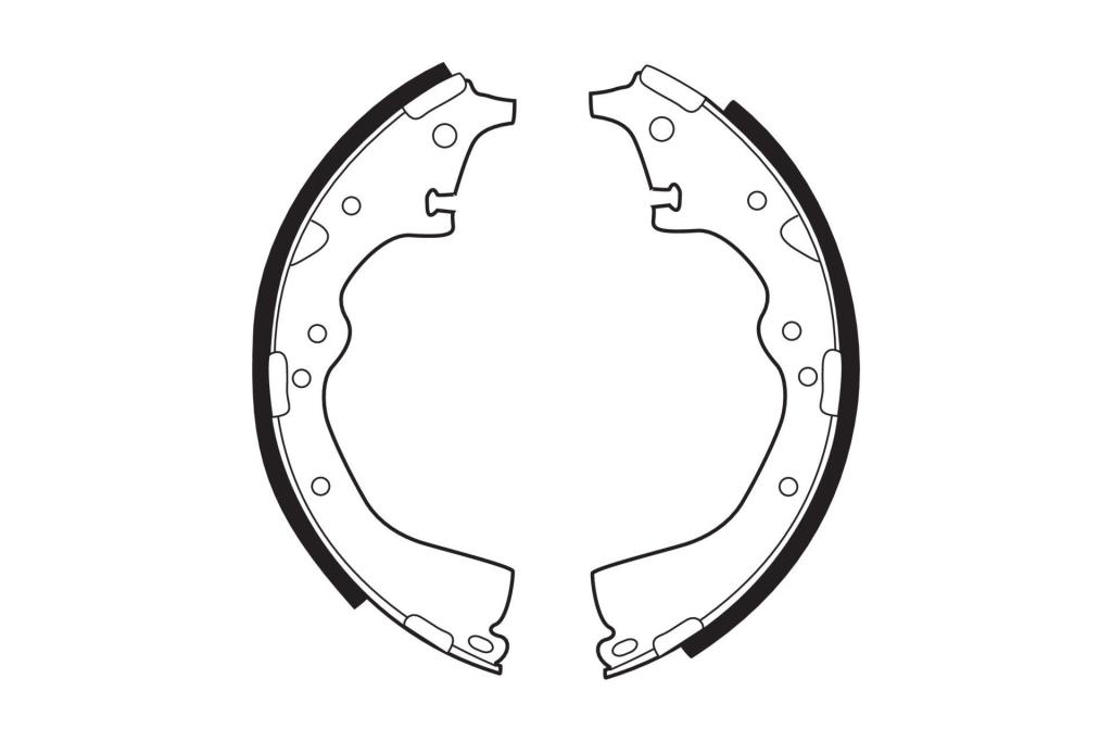 Jeu de 4 mâchoires de frein (Garniture de frein à tambour) FERODO FSB284