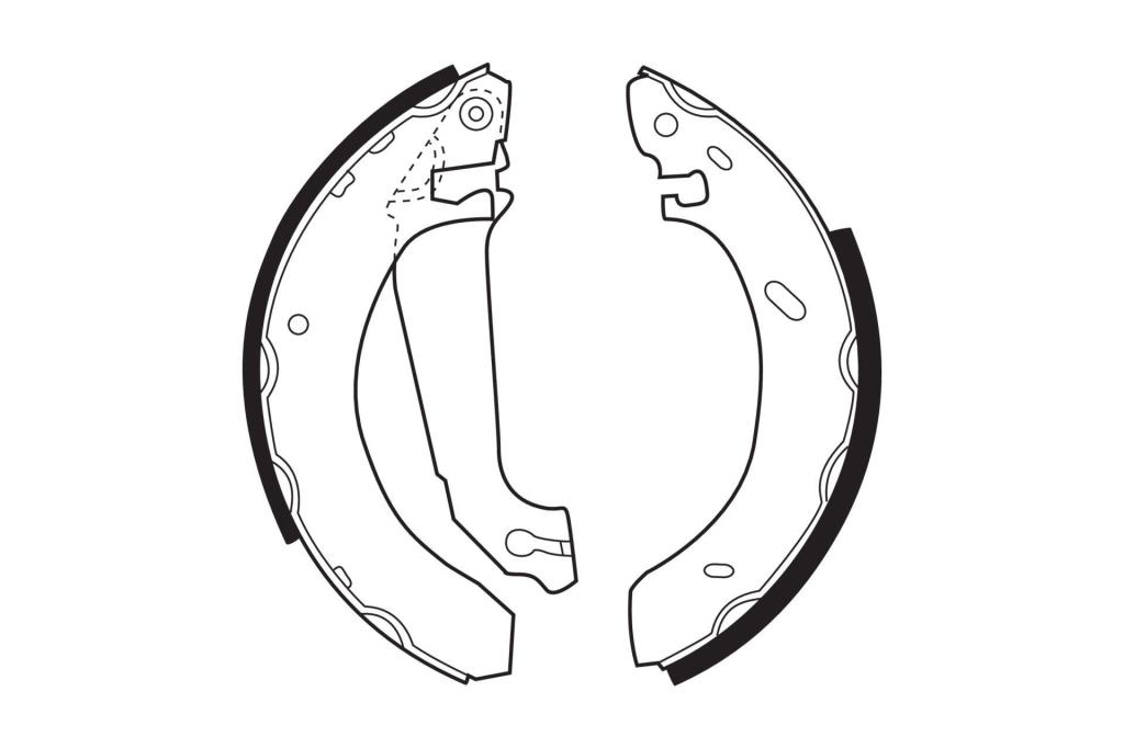 Jeu de 4 mâchoires de frein (Garniture de frein à tambour) FERODO FSB296