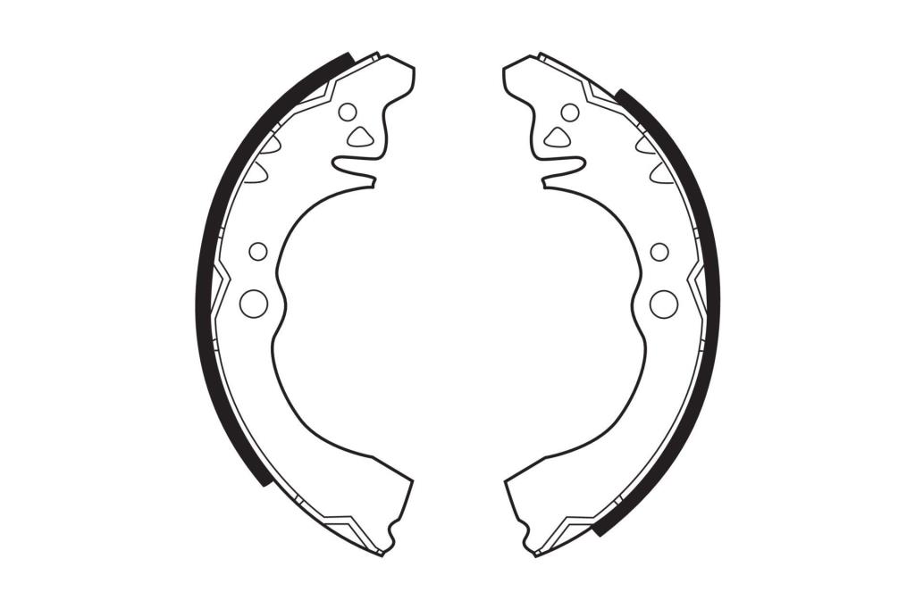 Jeu de 4 mâchoires de frein (Garniture de frein à tambour) FERODO FSB314