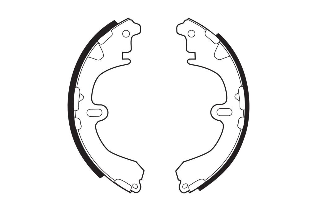 Jeu de 4 mâchoires de frein (Garniture de frein à tambour) FERODO ref. FSB321