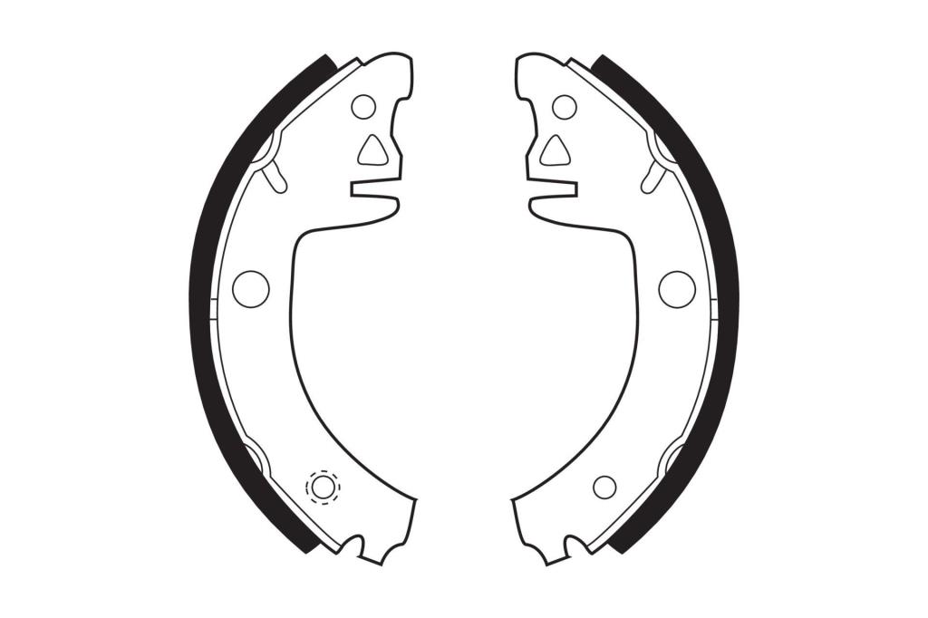 Jeu de 4 mâchoires de frein (Garniture de frein à tambour) FERODO ref. FSB325