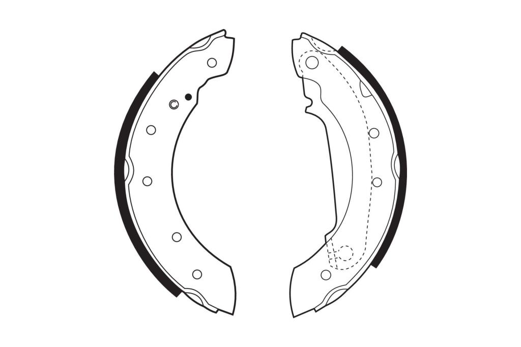 Jeu de 4 mâchoires de frein (Garniture de frein à tambour) FERODO FSB330