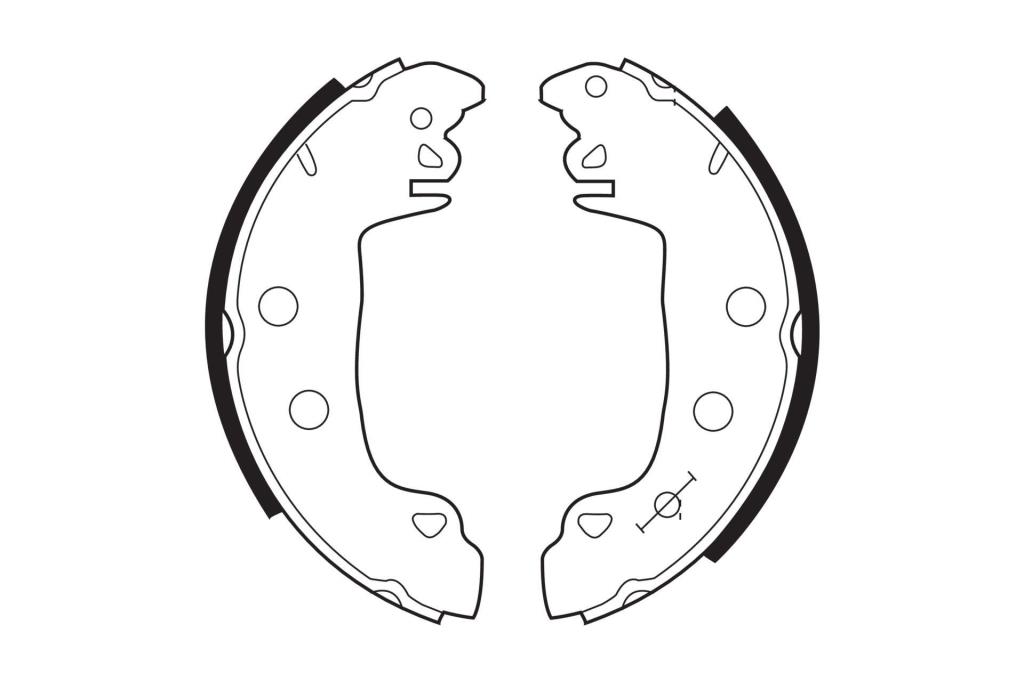 Jeu de 4 mâchoires de frein (Garniture de frein à tambour) FERODO ref. FSB333