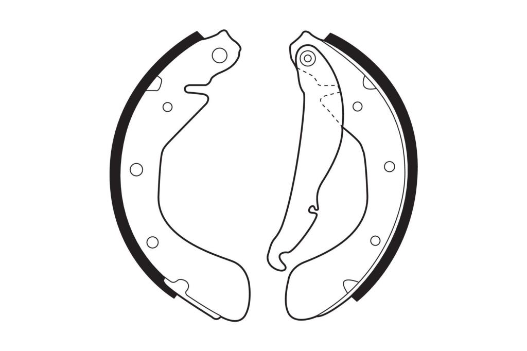Jeu de 4 mâchoires de frein (Garniture de frein à tambour) FERODO FSB334