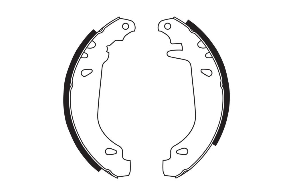 Jeu de 4 mâchoires de frein (Garniture de frein à tambour) FERODO FSB337