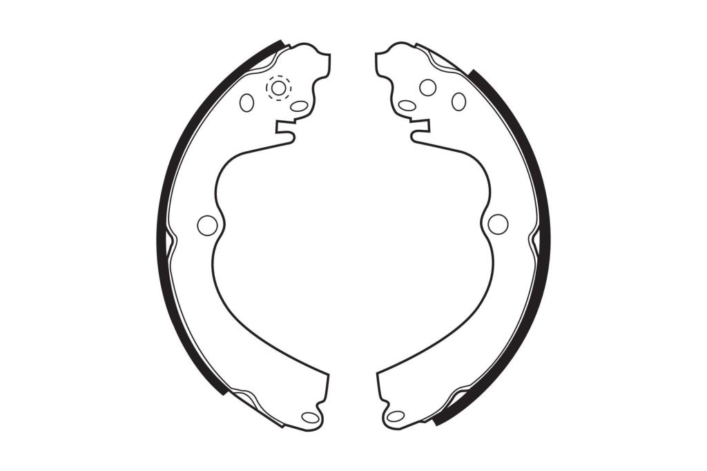 Jeu de 4 mâchoires de frein (Garniture de frein à tambour) FERODO ref. FSB339