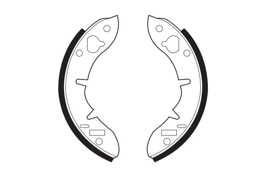Jeu de 4 mâchoires de frein (Garniture de frein à tambour) FERODO ref. FSB373