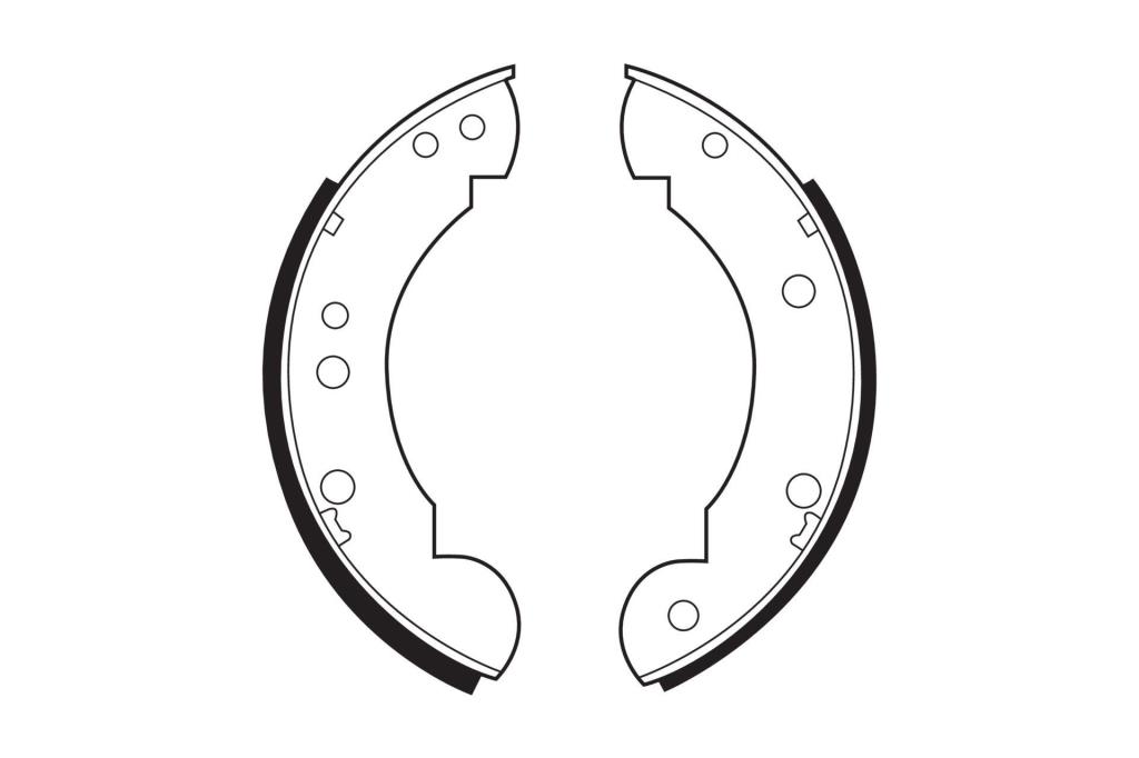 Jeu de 4 mâchoires de frein (Garniture de frein à tambour) FERODO ref. FSB385