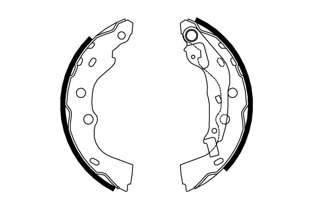 Jeu de 4 mâchoires de frein (Garniture de frein à tambour) FERODO FSB4009