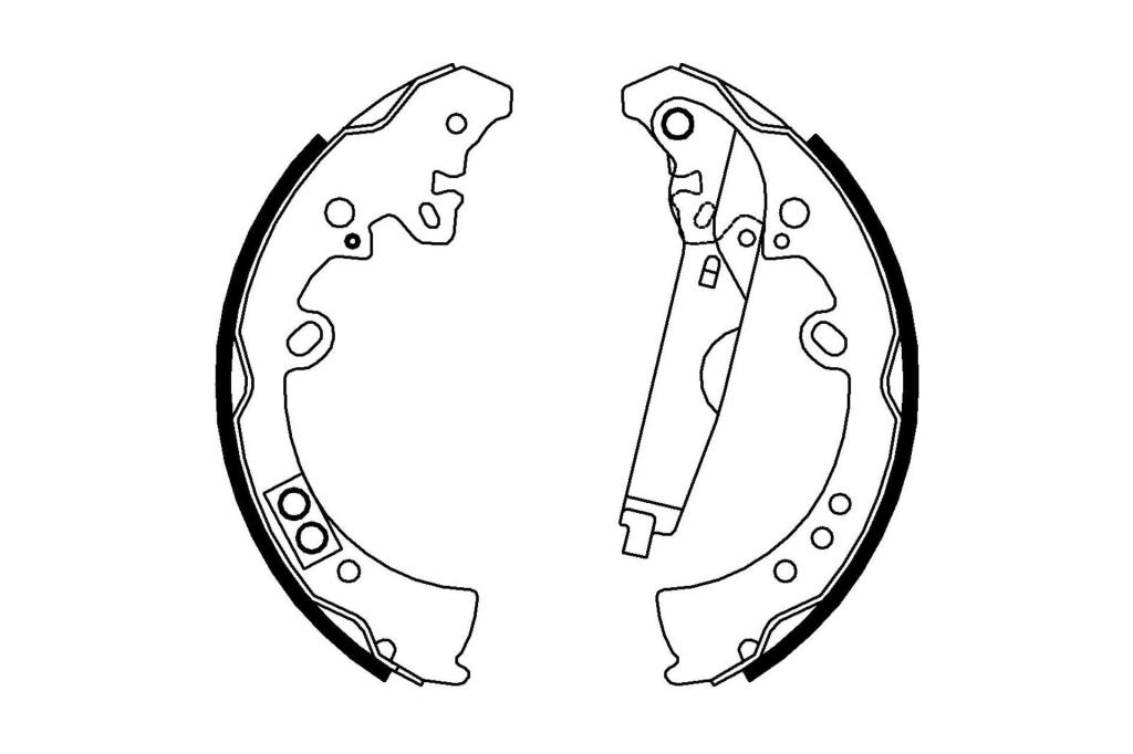 Jeu de 4 mâchoires de frein (Garniture de frein à tambour) FERODO FSB4010