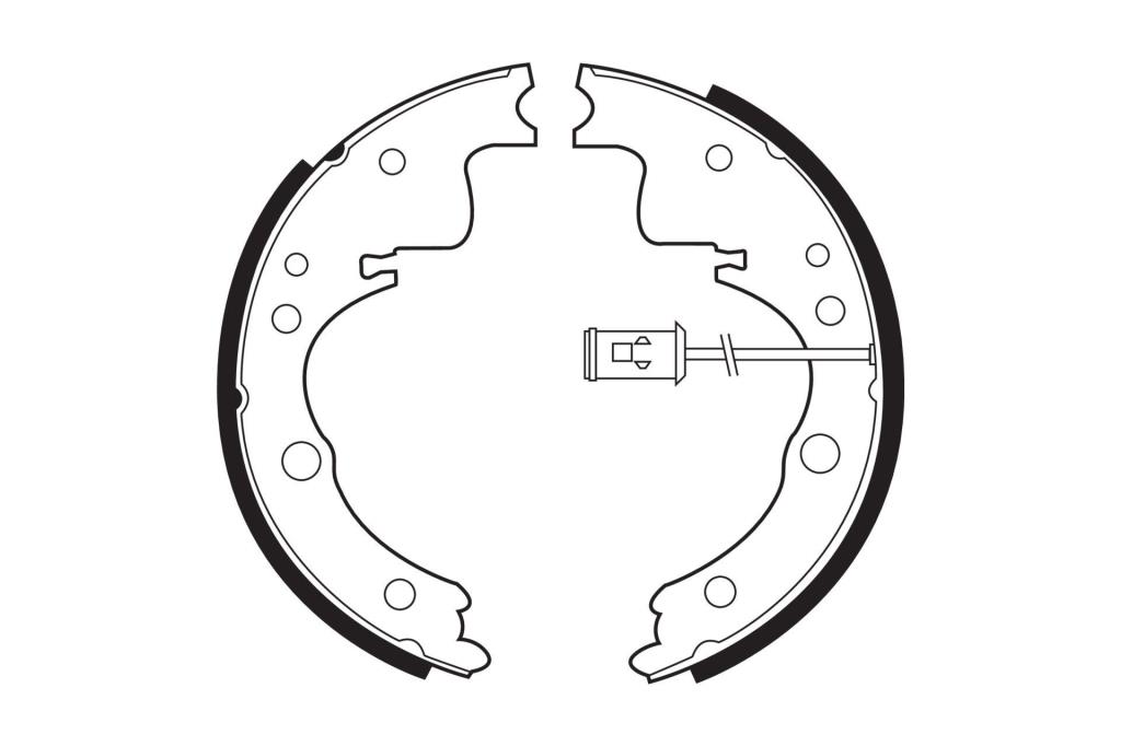 Jeu de 4 mâchoires de frein (Garniture de frein à tambour) FERODO FSB407