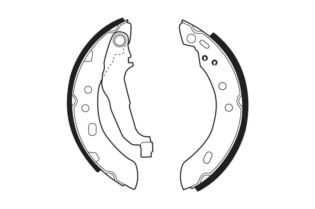 Jeu de 4 mâchoires de frein (Garniture de frein à tambour) FERODO FSB417