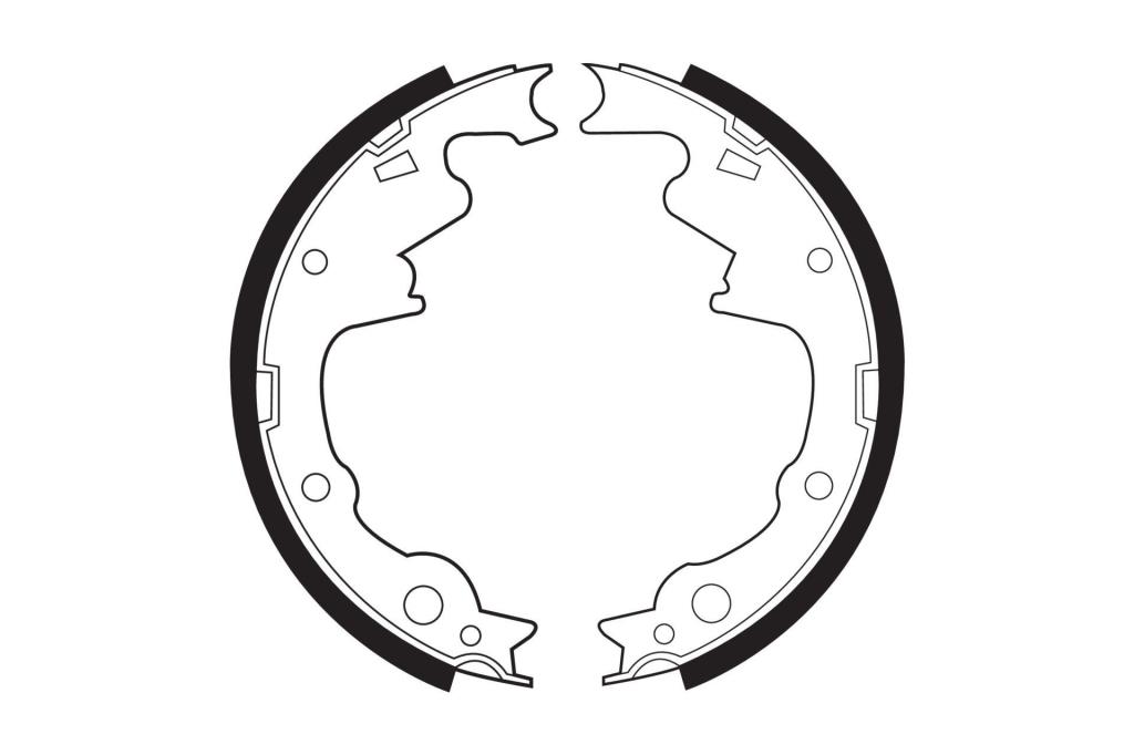Jeu de 4 mâchoires de frein (Garniture de frein à tambour) FERODO ref. FSB466