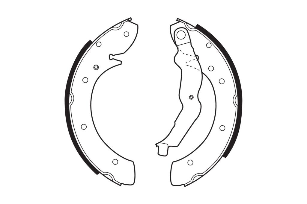Jeu de 4 mâchoires de frein (Garniture de frein à tambour) FERODO FSB529