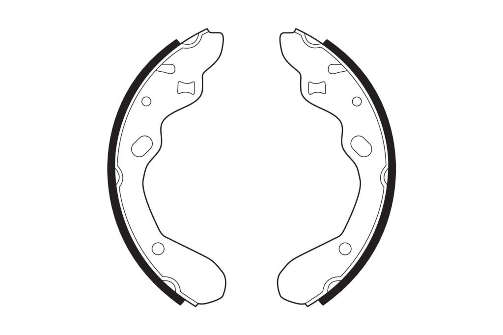 Jeu de 4 mâchoires de frein (Garniture de frein à tambour) FERODO FSB540