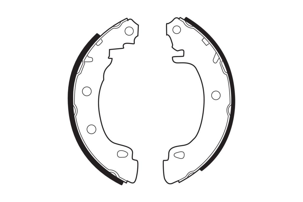 Jeu de 4 mâchoires de frein (Garniture de frein à tambour) FERODO FSB544