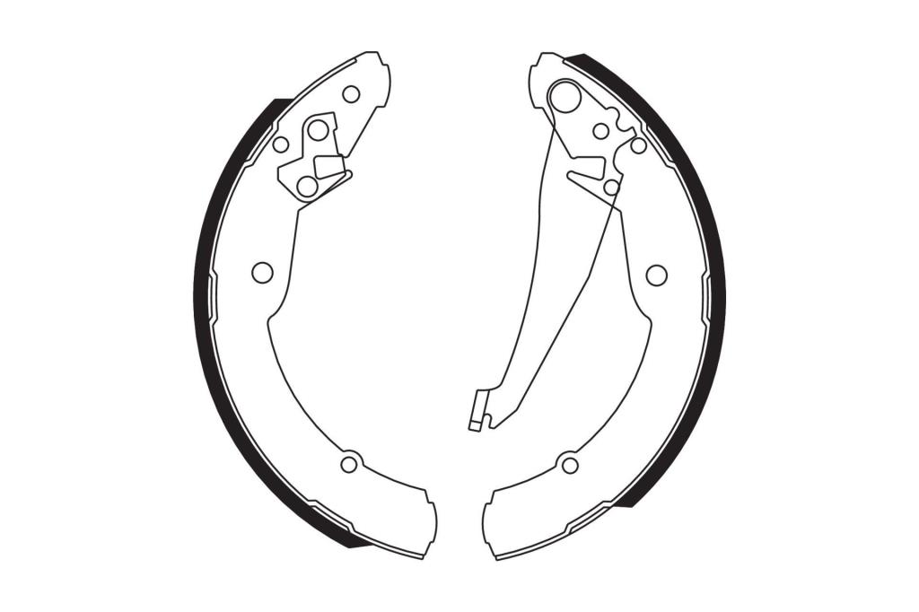 Jeu de 4 mâchoires de frein (Garniture de frein à tambour) FERODO ref. FSB549