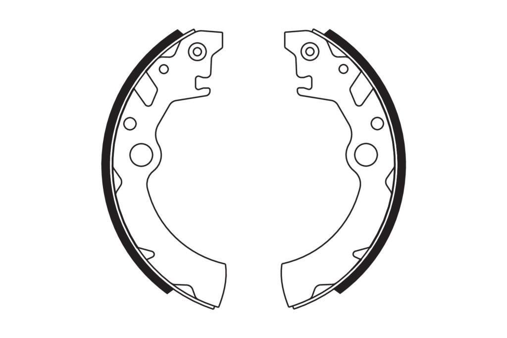 Jeu de 4 mâchoires de frein (Garniture de frein à tambour) FERODO FSB561
