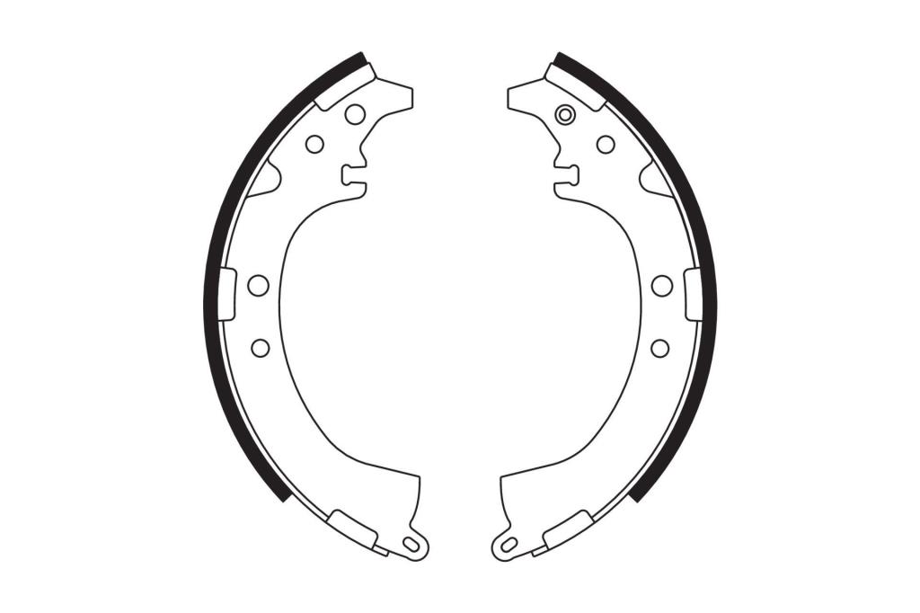 Jeu de 4 mâchoires de frein (Garniture de frein à tambour) FERODO FSB564