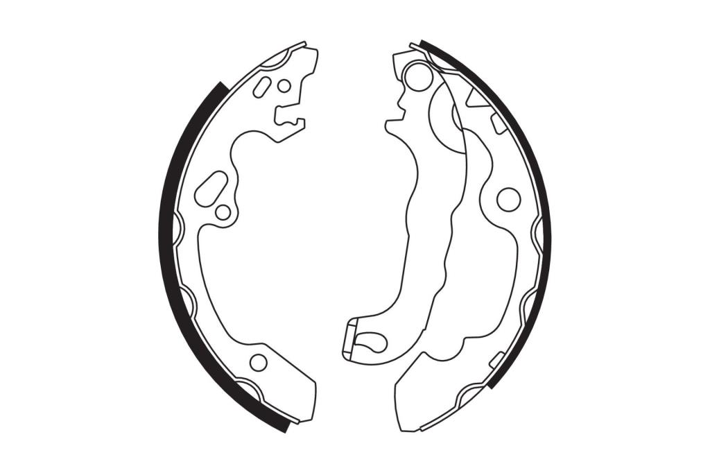 Jeu de 4 mâchoires de frein (Garniture de frein à tambour) FERODO ref. FSB565