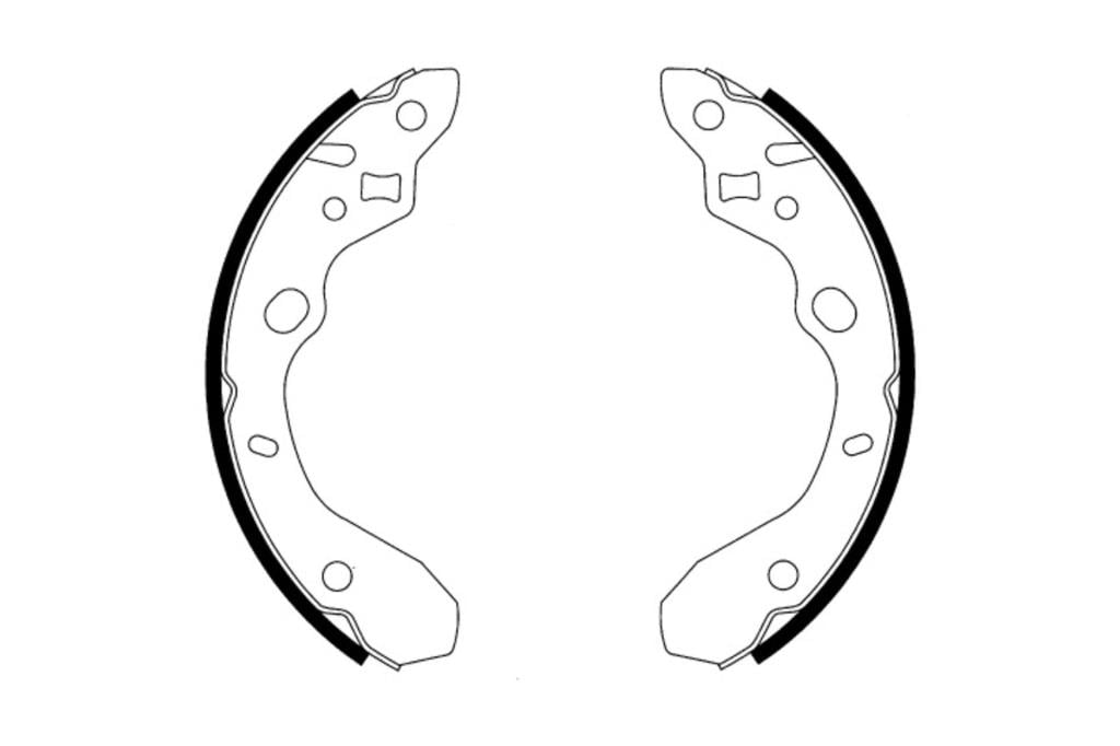 Jeu de 4 mâchoires de frein (Garniture de frein à tambour) FERODO FSB573