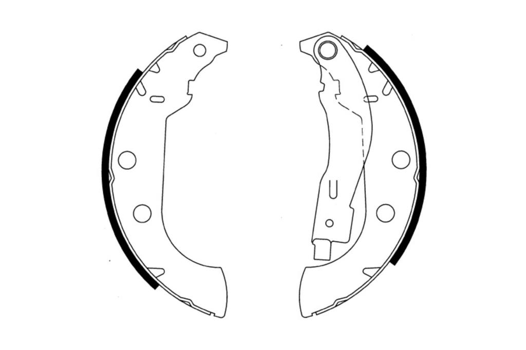 Jeu de 4 mâchoires de frein (Garniture de frein à tambour) FERODO FSB575